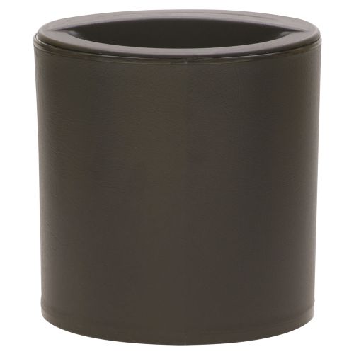 Design Line 3 Quart Round Leatherette Ice Bucket, Black